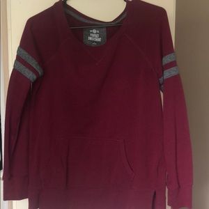 Burgundy long sleeve sweater
